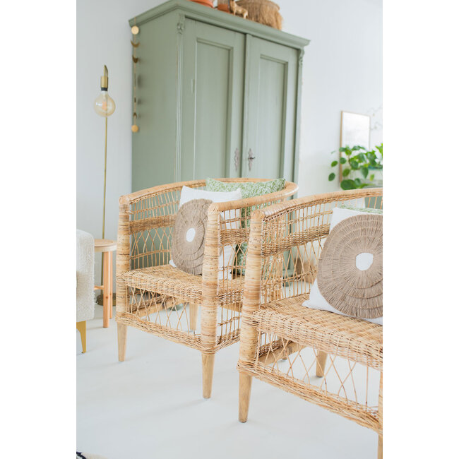 Sweet Living Rieten Fauteuil Babs - 73x70xH82 cm