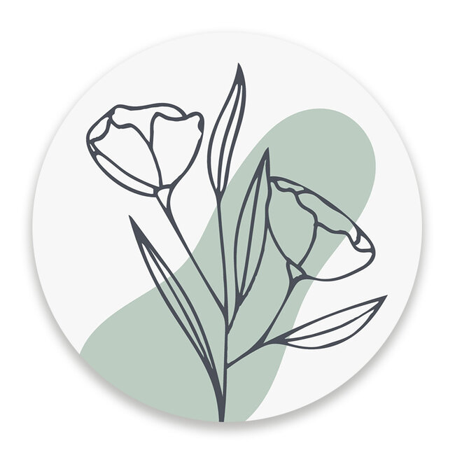 Sweet Living Wandcirkel Abstract Flowers