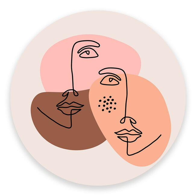 Sweet Living Wandcirkel Collection of Faces