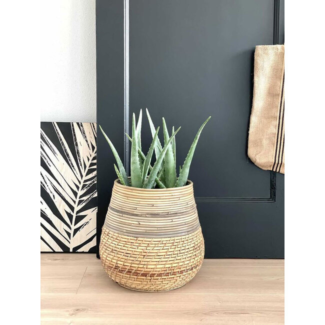 Sweet Living Bamboe Plantenmand - Ø40xH33 cm