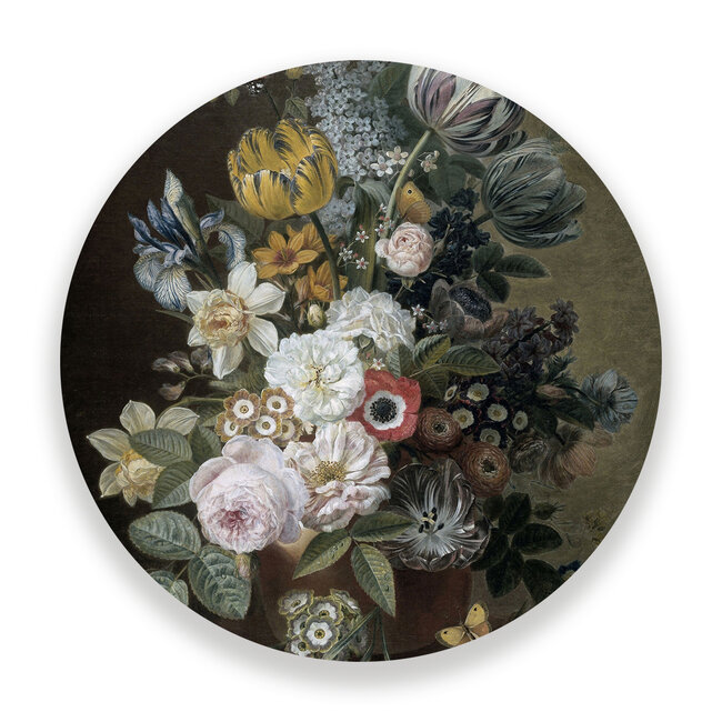 Sweet Living Wandcirkel Stilleven Met Bloemen
