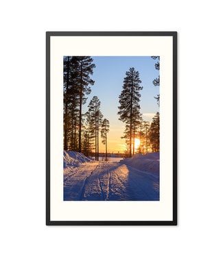 Sweet Living Poster in Lijst Snowy Road