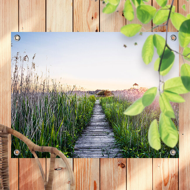 Sweet Living Tuinposter Riet en Steiger