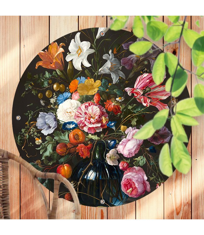 Sweet Living Ronde Tuinposter Vase of Flowers