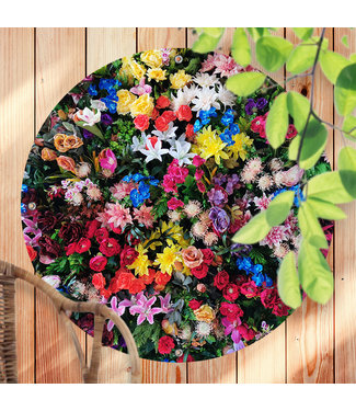 Sweet Living Ronde Tuinposter Colorfull Flowers
