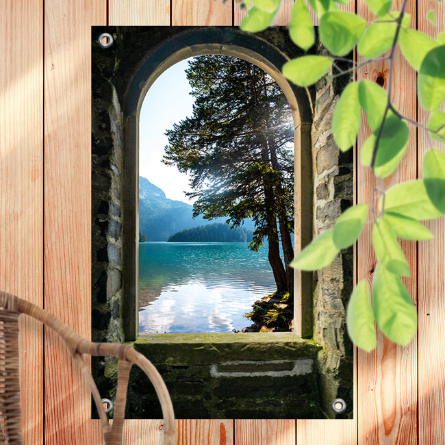 Sweet Living Tuinposter Doorkijk Lake View