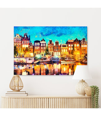 Sweet Living Schilderij Amsterdamse Grachtenpanden