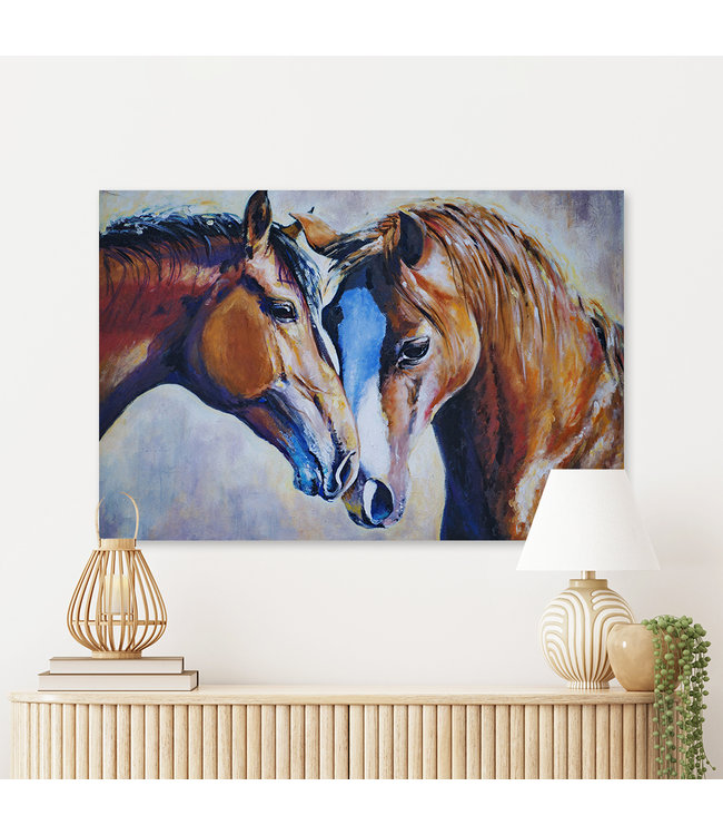 Sweet Living Schilderij Twee Paarden Portret