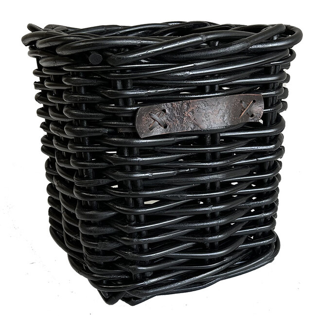 Sweet Living Rotan Plantenmand Zwart Elena