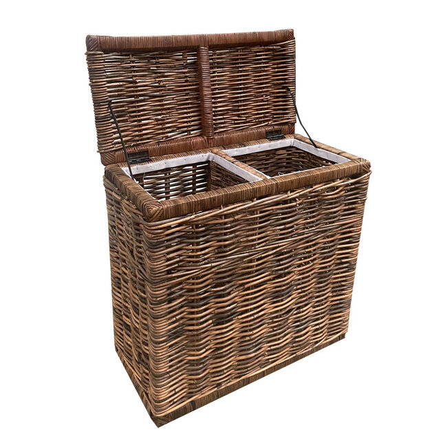 Sweet Living Rieten wasmand antiek bruin - 70x36xH70 cm