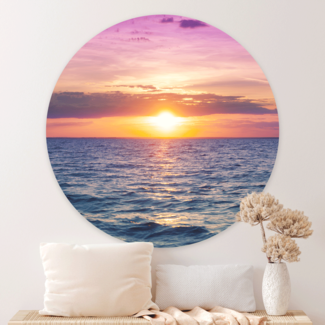 Sweet Living Wandcirkel Zonsopkomst boven de Zee Sweet Living Wandcirkel Zonsopkomst boven de Zee