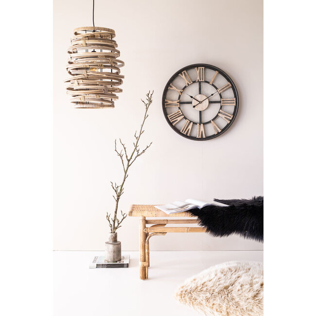 Sweet Living Zwarte Rotan Hanglamp Vinz - Ø43xH50 cm