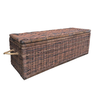 Sweet Living Grote rotan opbergmand antiek - 130x47xH47 cm