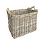 Sweet Living Rieten Opbergmand Greywash Jute Handvatten