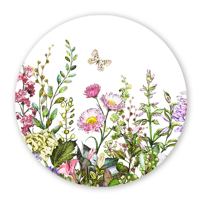Sweet Living Wandcirkel Bloemen in de Weide