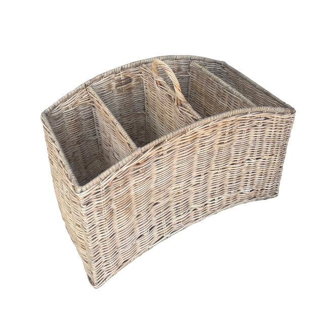 Sweet Living Rieten Lectuurmand - vier vakken