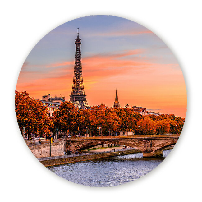 Sweet Living Wandcirkel Herfst in Parijs