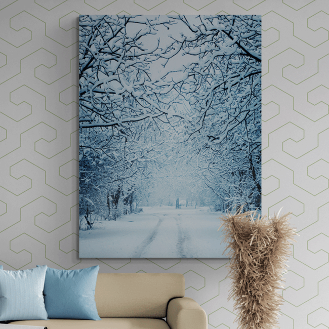 Sweet Living Schilderij Besneeuwde Winterlaan