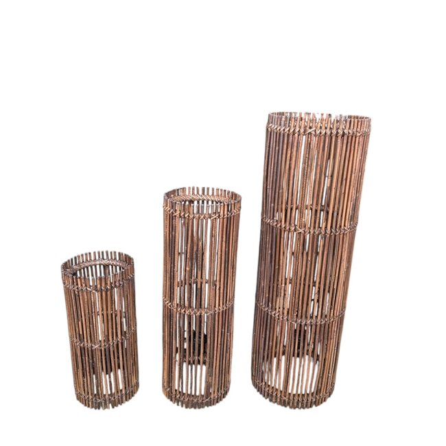 Sweet Living Bamboe Lamp Cilinder - Antiek