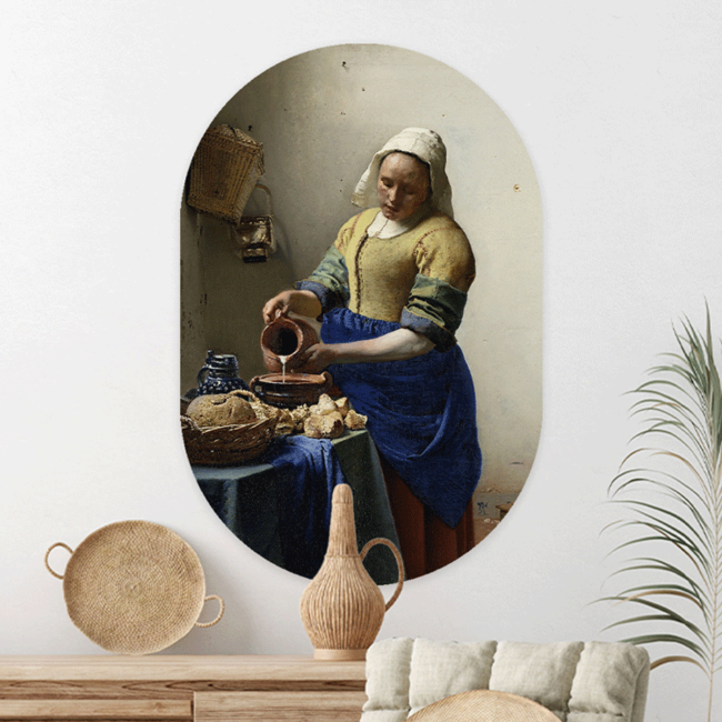 Sweet Living Schilderij Ovaal - Het Melkmeisje