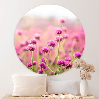 Sweet Living Wandcirkel Betoverend Paars Bloemenveld