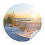 Sweet Living Behangcirkel - Zonsondergang aan Zee - Behangsticker