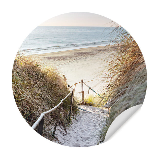Sweet Living Behangcirkel - Pad naar het Strand - Behangsticker
