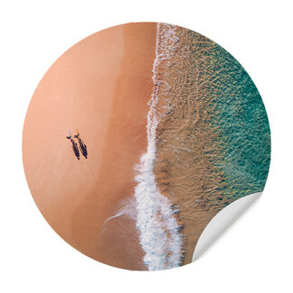 Sweet Living Muursticker Kleurrijke Strandwandeling