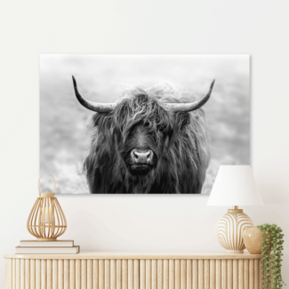 Sweet Living Schilderij Schotse Blik - Zwart Wit - Liggend
