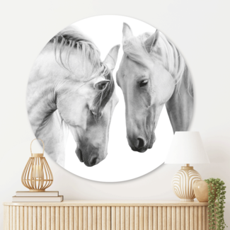 Sweet Living Wandcirkel Witte Paarden Sweet Living Wandcirkel Witte Paarden