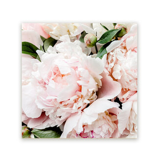 Sweet Living Schilderij Elegante Pioenrozen - Vierkant Sweet Living Schilderij Elegante Pioenrozen - Vierkant