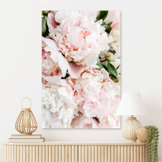 Sweet Living Schilderij Elegante Pioenrozen - Staand Sweet Living Schilderij Elegante Pioenrozen - Staand