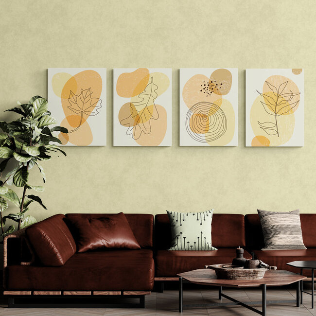 Sweet Living Schilderij Abstracte Jaarringen - Staand