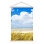 Sweet Living Schoolplaat Strand aan de Noordzee - Textielposter