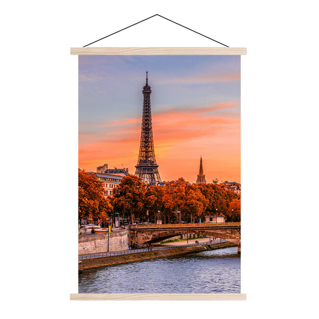 Sweet Living Schoolplaat Herfst in Parijs - Textielposter