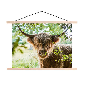 Sweet Living Schoolplaat Vredige Hooglander - Textielposter