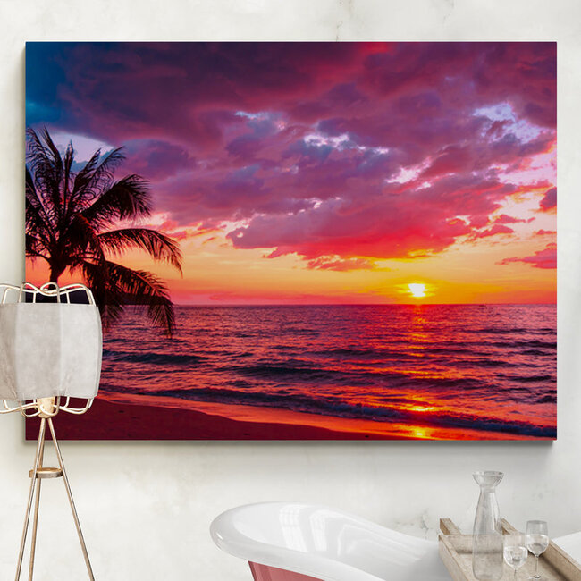 Sweet Living Schilderij Prachtig Tropisch Strand - Liggend