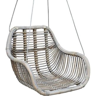 Sweet Living Rotan Hangstoel Fly - Greywash - 66x65xH49 cm