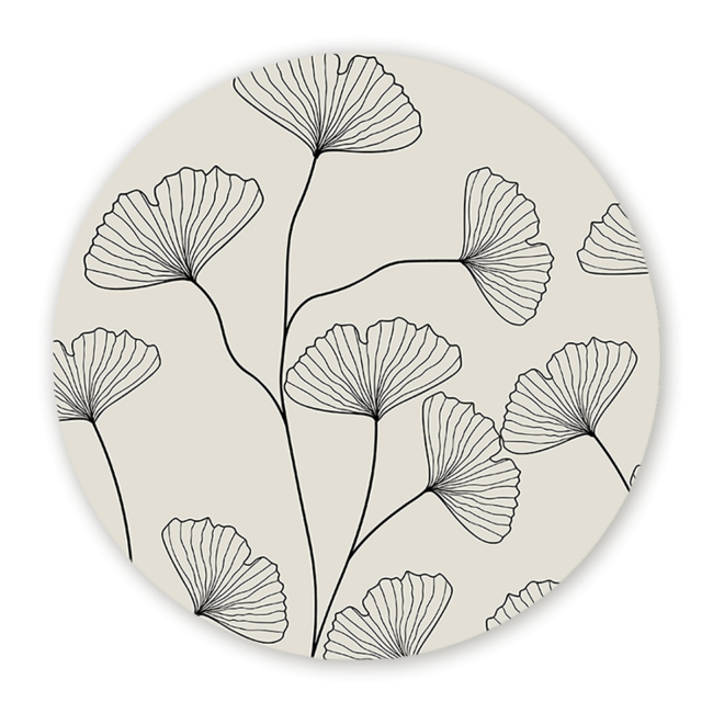 Sweet Living Wandcirkel Silhouette Flowers Boho