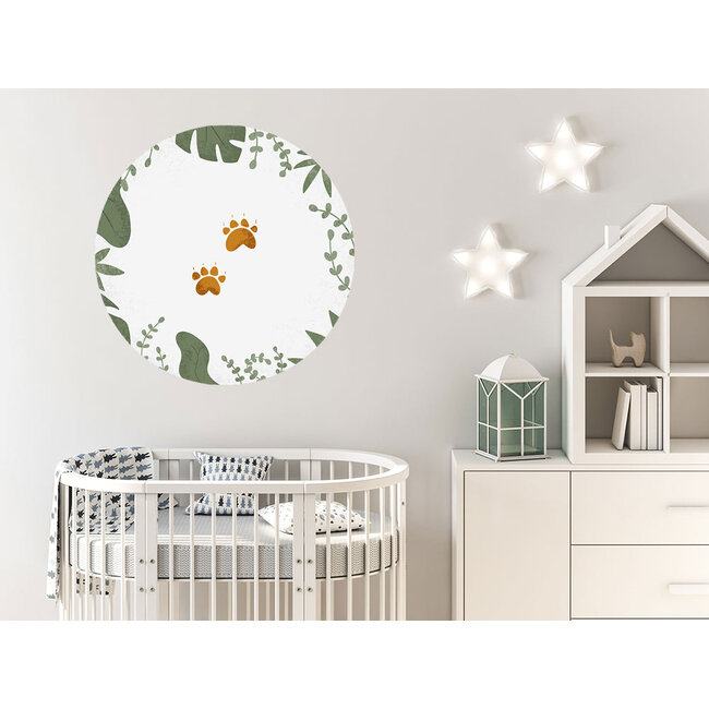 Sweet Living Muurcirkel Born to be Wild Berenpootjes - Kinderkamer