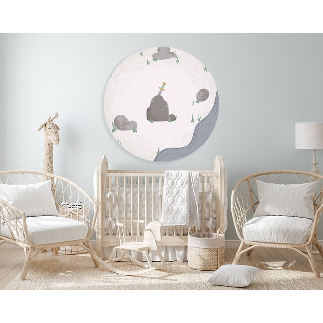 Sweet Living Behangcirkel - Born to be Brave - Zwaardje - Kinderkamer - Behangsticker