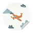 Sweet Living Behangcirkel - Born to be Free Vliegtuigje - Kinderkamer - Behangsticker