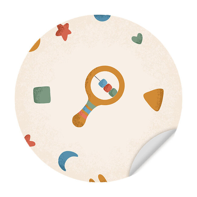 Sweet Living Behangcirkel - Born to Me Rammelaar - Kinderkamer - Behangsticker