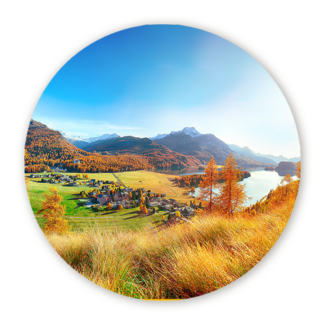 Sweet Living Muurcirkel Herfstharmonie aan het Meer