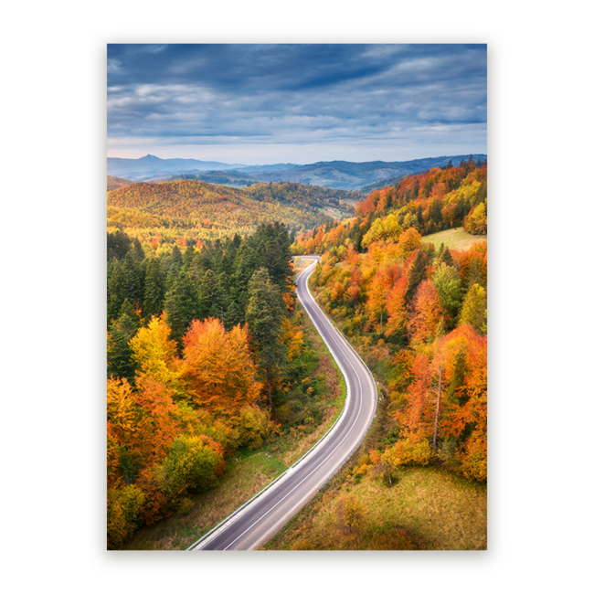 Sweet Living Schilderij Herfstroute van Boven - Staand