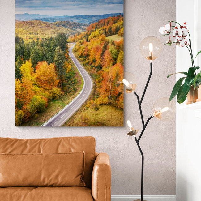 Sweet Living Schilderij Herfstroute van Boven - Staand