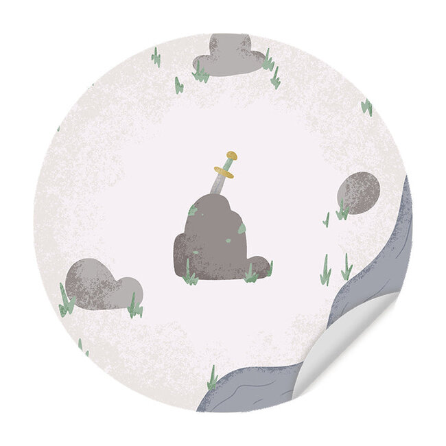 Sweet Living Muursticker - Born to be Brave Zwaardje - Kinderkamer