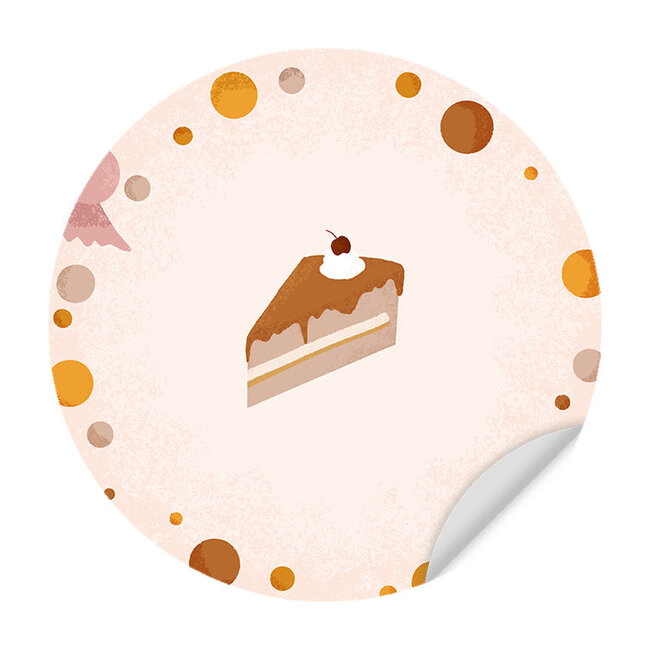 Sweet Living Muursticker - Born to Sweet Taartje - Kinderkamer - Wandsticker