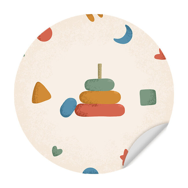 Sweet Living Muursticker - Born to Me Stapelringen - Kinderkamer