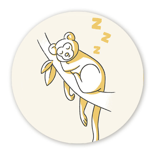 Sweet Living Muurcirkel Slapend Aapje - Kinderkamer